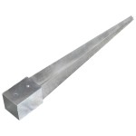 vidaXL Țăruși de sol, 2 buc., argintiu, 10x10x91 cm, oțel galvanizat vidaXL Țăruși de sol, 2 buc., argintiu, 10x10x91 cm, oțel galvanizat
