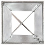 vidaXL Țăruși de sol, 12 buc., argintiu, 10x10x91 cm, oțel galvanizat