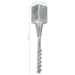 vidaXL Țăruși de sol, 6 buc., argintiu, 9x9x56 cm, oțel galvanizat vidaXL Țăruși de sol, 6 buc., argintiu, 9x9x56 cm, oțel galvanizat