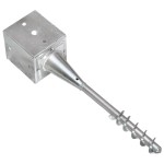 vidaXL Țăruși de sol, 2 buc., argintiu, 12x12x56 cm, oțel galvanizat