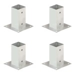 vidaXL Suporți stâlp, 4 buc., metal galvanizat, 71 mm vidaXL Suporți stâlp, 4 buc., metal galvanizat, 71 mm