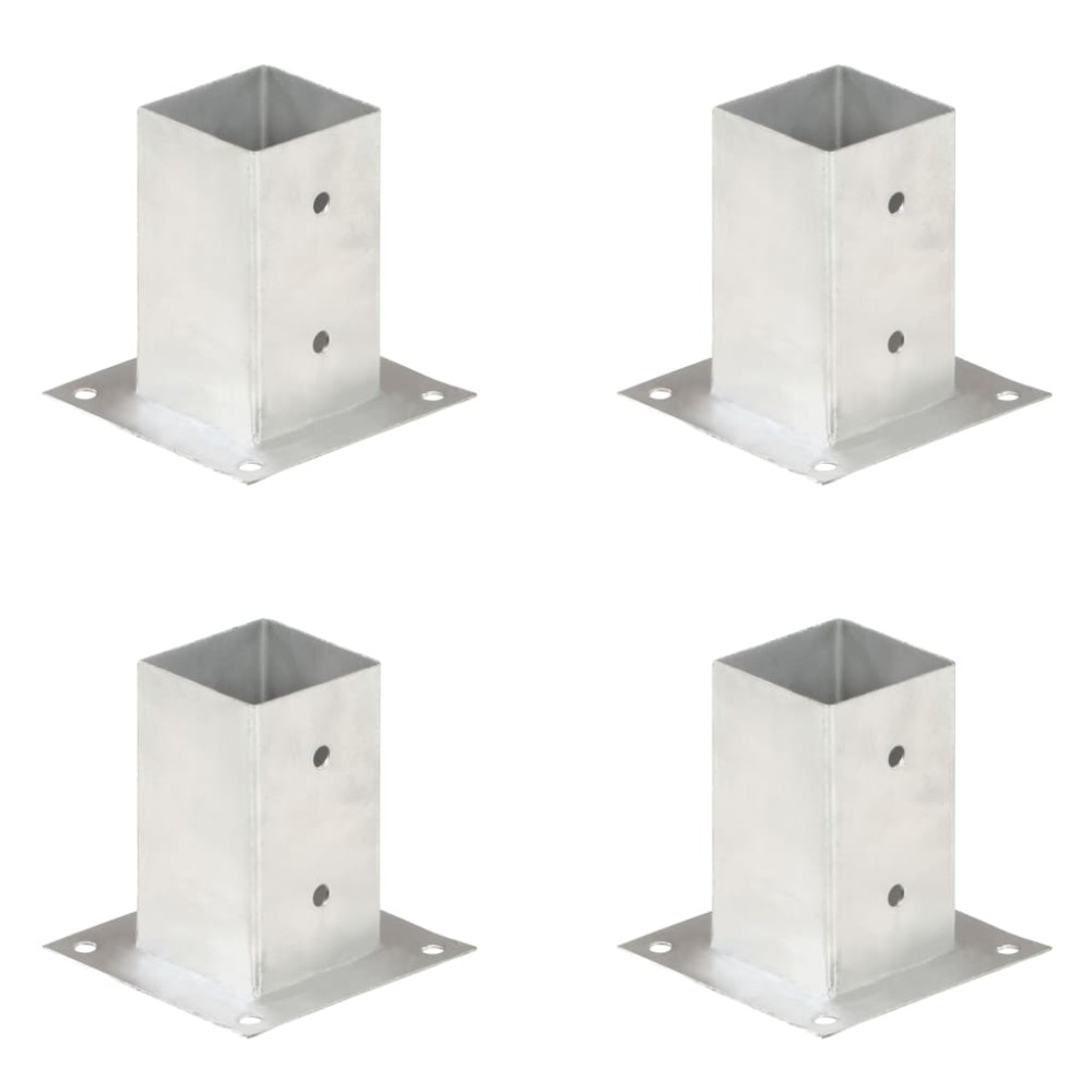 vidaXL Suporți stâlp, 4 buc., metal galvanizat, 81 mm