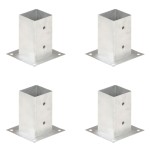 vidaXL Suporți stâlp, 4 buc., metal galvanizat, 81 mm vidaXL Suporți stâlp, 4 buc., metal galvanizat, 81 mm
