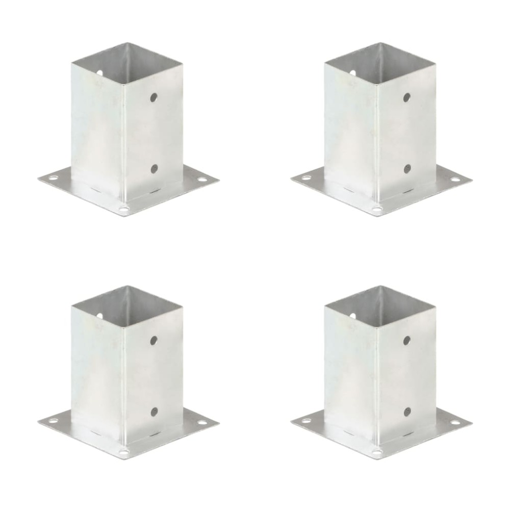 vidaXL Suporți stâlp, 4 buc., metal galvanizat, 91 mm