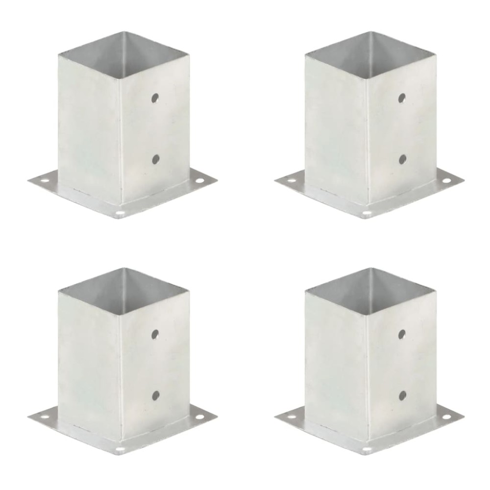 vidaXL Suporturi stâlp, 4 buc., 101 mm, metal galvanizat