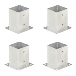 vidaXL Suporturi stâlp, 4 buc., 101 mm, metal galvanizat vidaXL Suporturi stâlp, 4 buc., 101 mm, metal galvanizat