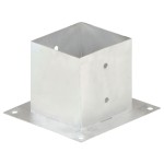 vidaXL Suporți stâlp, 4 buc., metal galvanizat, 141 mm vidaXL Suporți stâlp, 4 buc., metal galvanizat, 141 mm