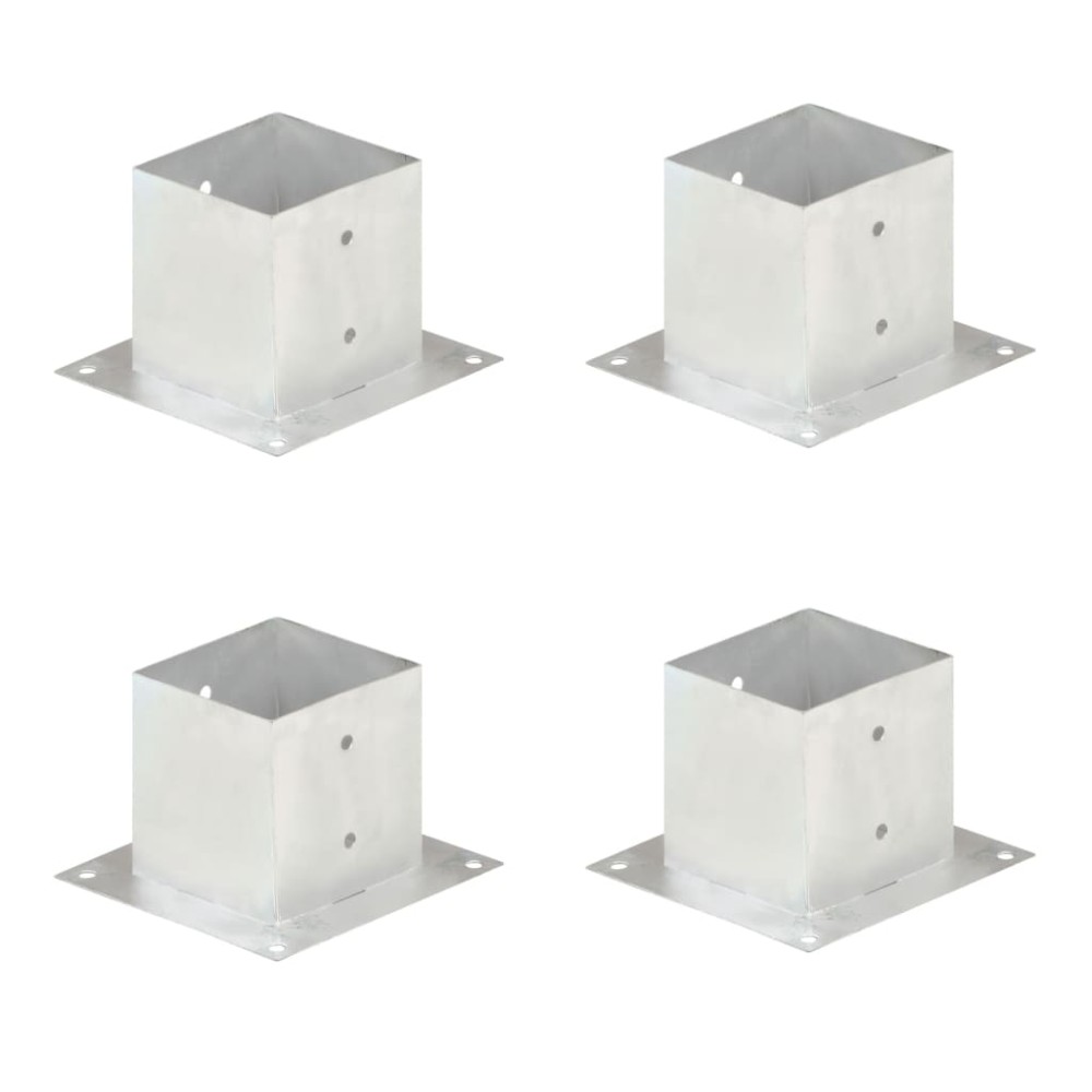 vidaXL Suporți stâlp, 4 buc., metal galvanizat, 141 mm