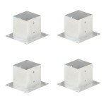 vidaXL Suporți stâlp, 4 buc., metal galvanizat, 141 mm vidaXL Suporți stâlp, 4 buc., metal galvanizat, 141 mm