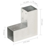 vidaXL Conectori de grindă, formă L, 4 buc, 71x71 mm, metal galvanizat vidaXL Conectori de grindă, formă L, 4 buc, 71x71 mm, metal galvanizat