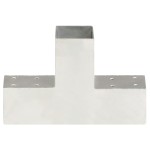 vidaXL Conector de grindă, formă T, 71 x 71 mm, metal galvanizat vidaXL Conector de grindă, formă T, 71 x 71 mm, metal galvanizat