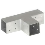 vidaXL Conector de grindă, formă T, 71 x 71 mm, metal galvanizat vidaXL Conector de grindă, formă T, 71 x 71 mm, metal galvanizat
