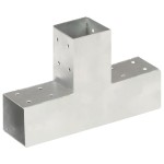 vidaXL Conectori de grindă, formă T, 4 buc, 71x71 mm, metal galvanizat