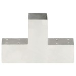 vidaXL Conectori de grindă, formă T, 4 buc, 71x71 mm, metal galvanizat