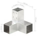 vidaXL Conector de grindă, formă Y, 71 x 71 mm, metal galvanizat vidaXL Conector de grindă, formă Y, 71 x 71 mm, metal galvanizat