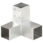 vidaXL Conectori de grindă, formă Y, 4 buc, 71x71 mm, metal galvanizat vidaXL Conectori de grindă, formă Y, 4 buc, 71x71 mm, metal galvanizat