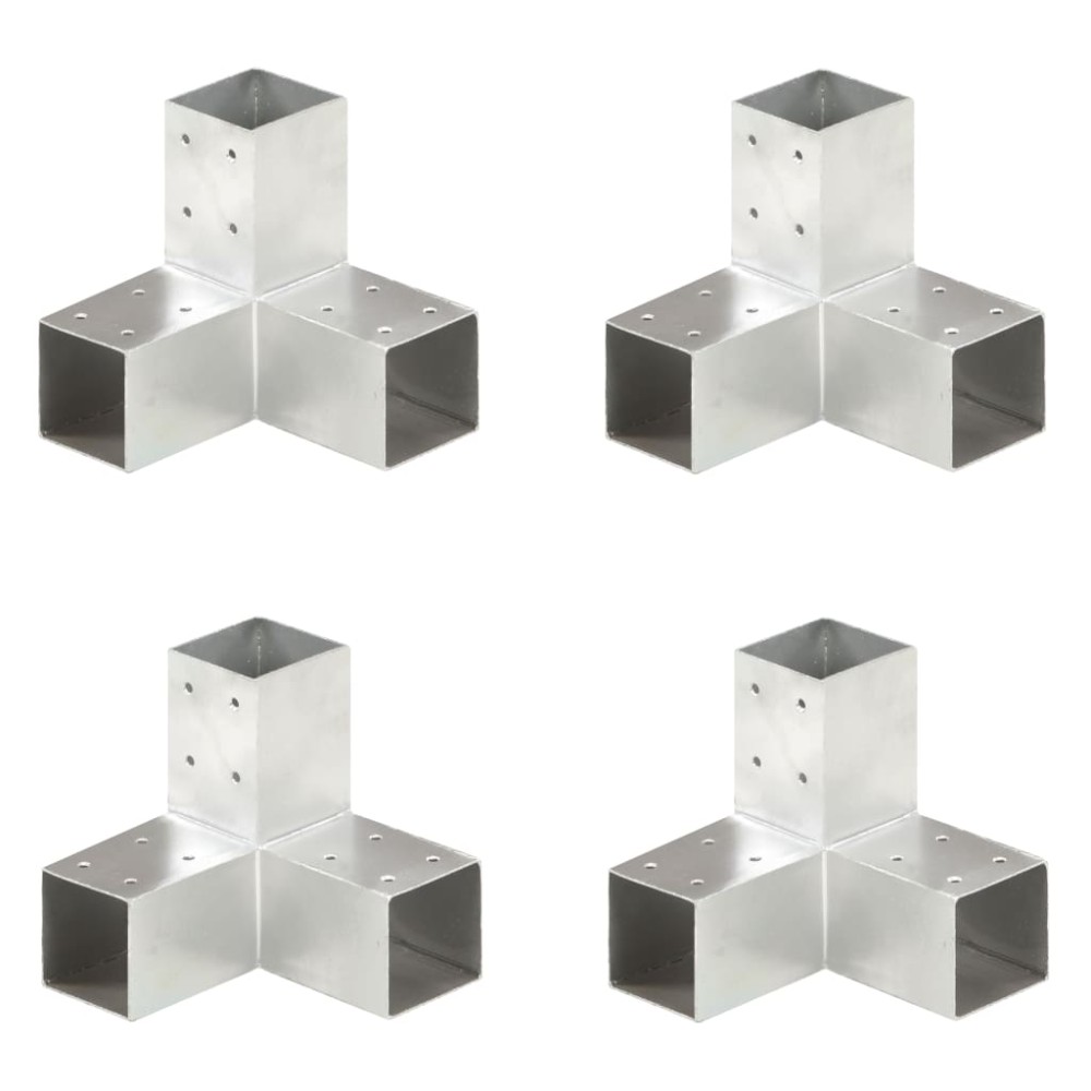 vidaXL Conectori de grindă, formă Y, 4 buc, 71x71 mm, metal galvanizat