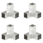vidaXL Conectori de grindă, formă Y, 4 buc, 71x71 mm, metal galvanizat vidaXL Conectori de grindă, formă Y, 4 buc, 71x71 mm, metal galvanizat