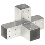 vidaXL Conector de grindă, formă X, 71 x 71 mm, metal galvanizat vidaXL Conector de grindă, formă X, 71 x 71 mm, metal galvanizat