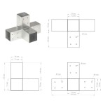 vidaXL Conector de grindă, formă X, 71 x 71 mm, metal galvanizat vidaXL Conector de grindă, formă X, 71 x 71 mm, metal galvanizat