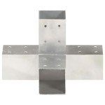 vidaXL Conectori de grindă, formă X, 4 buc, 71x71 mm, metal galvanizat vidaXL Conectori de grindă, formă X, 4 buc, 71x71 mm, metal galvanizat