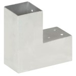 vidaXL Conector de grindă, formă L, 81 x 81 mm, metal galvanizat