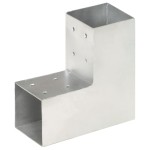 vidaXL Conectori de grindă, formă L, 4 buc, 81x81 mm, metal galvanizat vidaXL Conectori de grindă, formă L, 4 buc, 81x81 mm, metal galvanizat