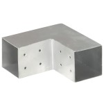 vidaXL Conectori de grindă, formă L, 4 buc, 81x81 mm, metal galvanizat vidaXL Conectori de grindă, formă L, 4 buc, 81x81 mm, metal galvanizat