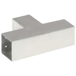 vidaXL Conector de grindă, formă T, 81 x 81 mm, metal galvanizat
