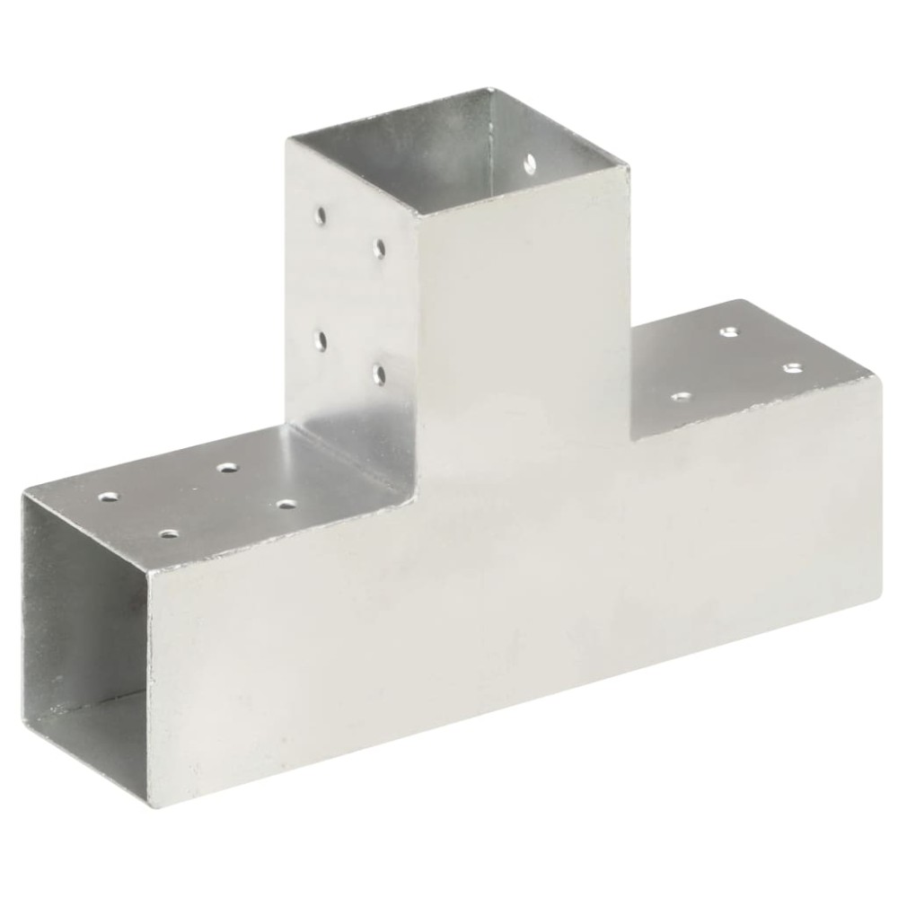 vidaXL Conectori de grindă, formă T, 4 buc, 81x81 mm, metal galvanizat