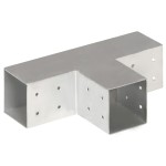 vidaXL Conectori de grindă, formă T, 4 buc, 81x81 mm, metal galvanizat vidaXL Conectori de grindă, formă T, 4 buc, 81x81 mm, metal galvanizat