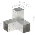 vidaXL Conector de grindă, formă Y, 81 x 81 mm, metal galvanizat vidaXL Conector de grindă, formă Y, 81 x 81 mm, metal galvanizat