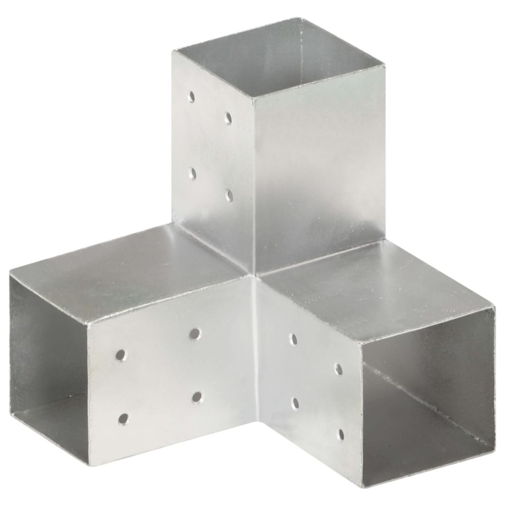 vidaXL Conectori de grindă, formă Y, 4 buc, 81x81 mm, metal galvanizat