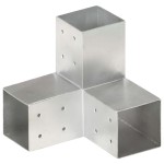 vidaXL Conectori de grindă, formă Y, 4 buc, 81x81 mm, metal galvanizat vidaXL Conectori de grindă, formă Y, 4 buc, 81x81 mm, metal galvanizat
