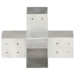 vidaXL Conector de grindă, formă X, 81 x 81 mm, metal galvanizat vidaXL Conector de grindă, formă X, 81 x 81 mm, metal galvanizat