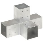vidaXL Conector de grindă, formă X, 81 x 81 mm, metal galvanizat vidaXL Conector de grindă, formă X, 81 x 81 mm, metal galvanizat