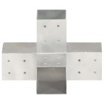 vidaXL Conectori de grindă, formă X, 4 buc, 81x81 mm, metal galvanizat vidaXL Conectori de grindă, formă X, 4 buc, 81x81 mm, metal galvanizat
