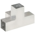 vidaXL Conectori de grindă, formă X, 4 buc, 81x81 mm, metal galvanizat vidaXL Conectori de grindă, formă X, 4 buc, 81x81 mm, metal galvanizat