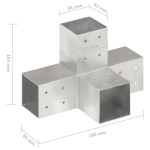 vidaXL Conectori de grindă, formă X, 4 buc, 81x81 mm, metal galvanizat vidaXL Conectori de grindă, formă X, 4 buc, 81x81 mm, metal galvanizat
