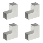 vidaXL Conectori de grindă, formă L, 4 buc, 91x91 mm, metal galvanizat