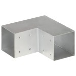 vidaXL Conectori de grindă, formă L, 4 buc, 91x91 mm, metal galvanizat