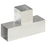 vidaXL Conector de grindă, formă T, 91 x 91 mm, metal galvanizat