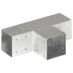vidaXL Conector de grindă, formă T, 91 x 91 mm, metal galvanizat