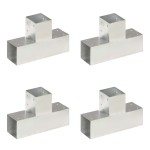 vidaXL Conectori de grindă, 4 buc, formă T, 91x91 mm, metal galvanizat vidaXL Conectori de grindă, 4 buc, formă T, 91x91 mm, metal galvanizat