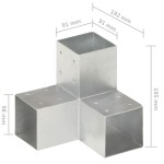vidaXL Conector de grindă, formă Y, 91 x 91 mm, metal galvanizat vidaXL Conector de grindă, formă Y, 91 x 91 mm, metal galvanizat