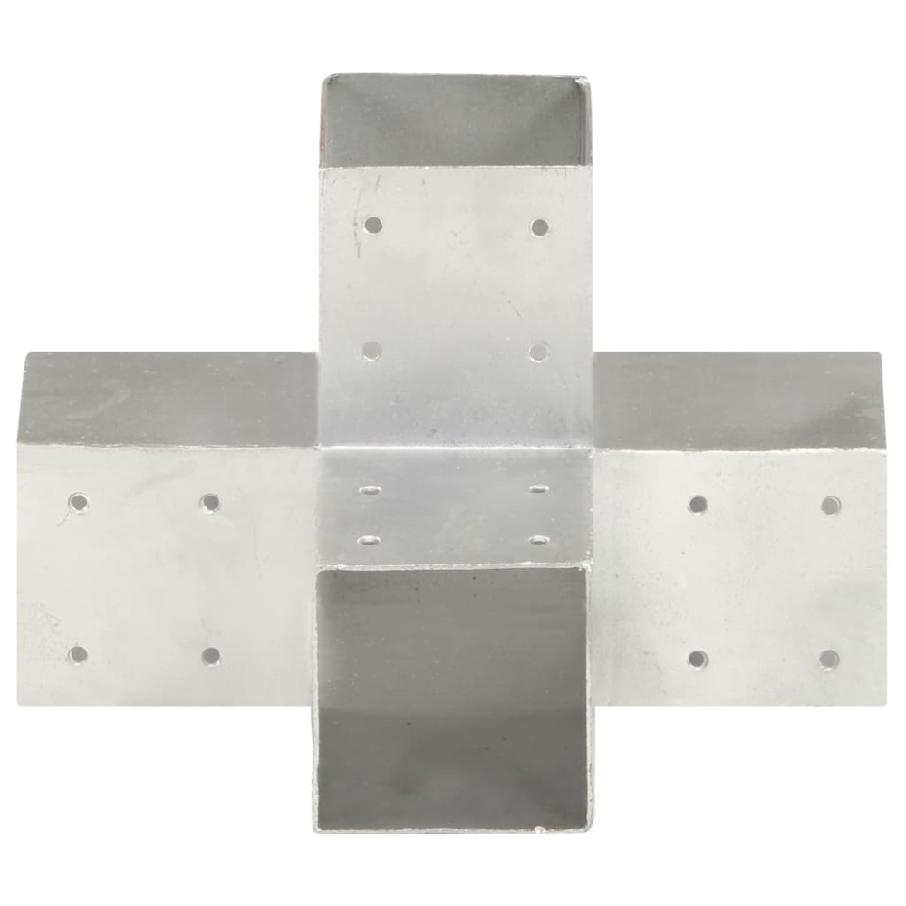 vidaXL Conector de grindă, formă X, 91 x 91 mm, metal galvanizat