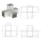 vidaXL Conector de grindă, formă X, 91 x 91 mm, metal galvanizat vidaXL Conector de grindă, formă X, 91 x 91 mm, metal galvanizat