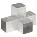 vidaXL Conectori de grindă, formă X, 4 buc, 91x91 mm, metal galvanizat vidaXL Conectori de grindă, formă X, 4 buc, 91x91 mm, metal galvanizat