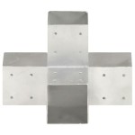 vidaXL Conectori de grindă, formă X, 4 buc, 91x91 mm, metal galvanizat vidaXL Conectori de grindă, formă X, 4 buc, 91x91 mm, metal galvanizat