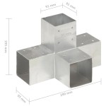 vidaXL Conectori de grindă, formă X, 4 buc, 91x91 mm, metal galvanizat vidaXL Conectori de grindă, formă X, 4 buc, 91x91 mm, metal galvanizat